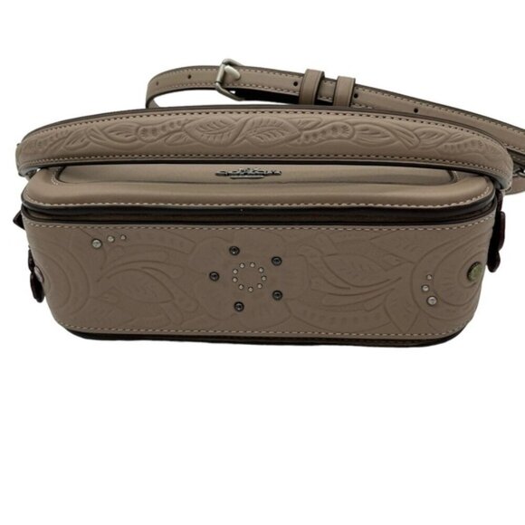 Coach Page Crossbody Glovetanned Leather With Tea Rose Tooling - Picture 5 of 13